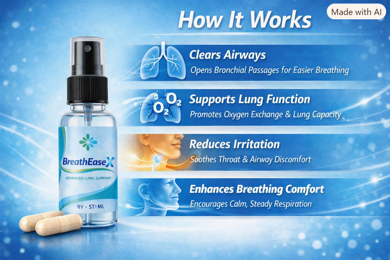 How BreathEaseX and CardioEaseX work
